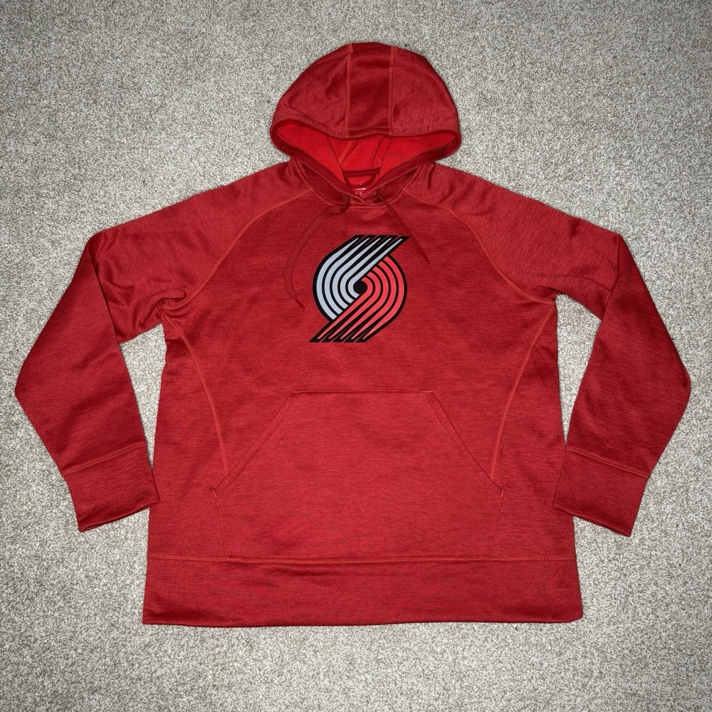 Adidas Portland Trail Blazers Pullover Hoodie Men's XXLarge Red NBA Basketball